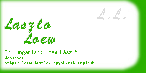 laszlo loew business card
