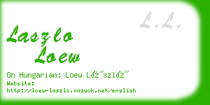 laszlo loew business card